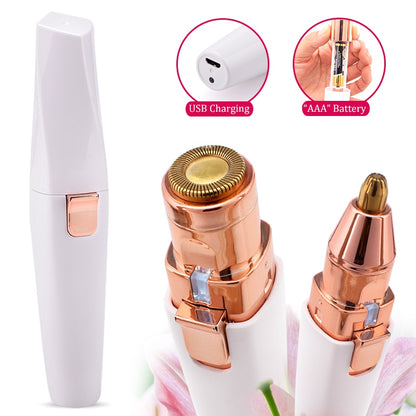 Browduo 2-in-1 Precision Eyebrow & Facial Hair Trimmer
