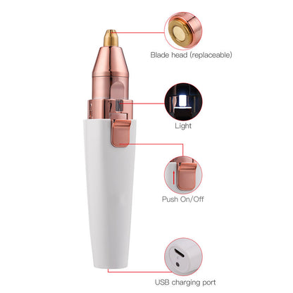Browduo 2-in-1 Precision Eyebrow & Facial Hair Trimmer
